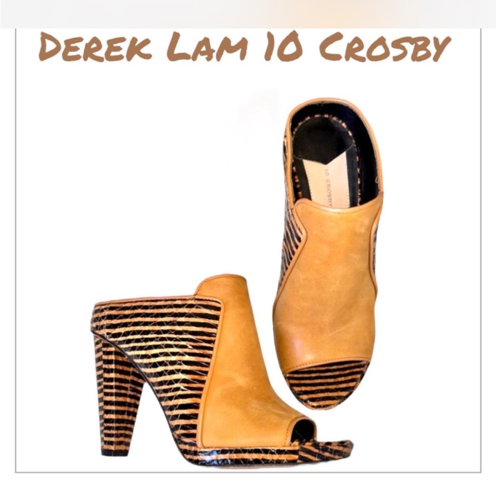 Derek Lam 10 Crosby | Snakeskin Striped Sandals | Size: 8